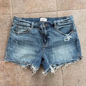 pistola Faded Blue Distressed Denim Cutoff Shorts Size 30